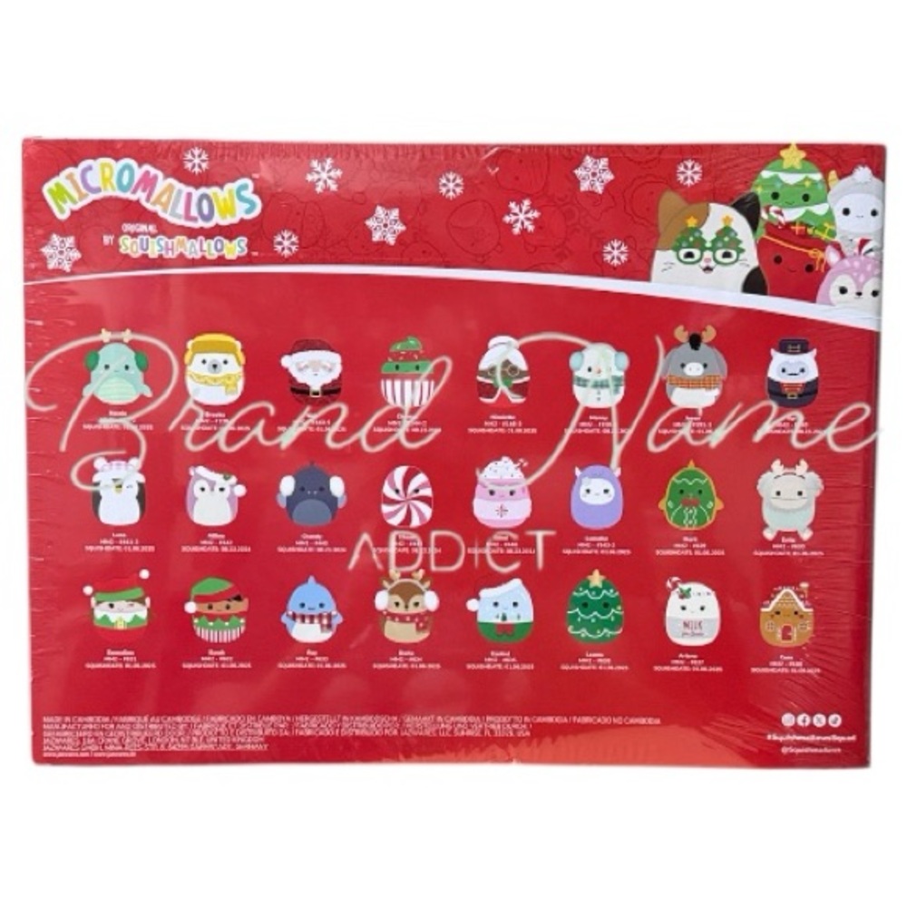 PRICE IS FIRM - Micromallows By Squishmallows 2025 Deluxe Holiday Calendar - Picture 2 of 2